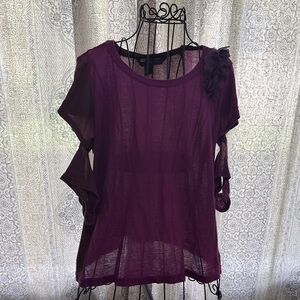 Marc Jacobs Multi Purple Blouse with Floral Detail